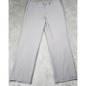 Hart Schaffner Marx Pants Mens 36x30 Gray Dress Slacks‎ Polyester Flat Front